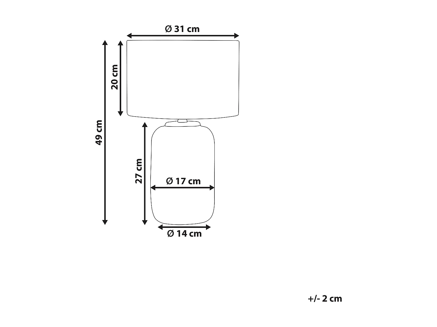 Lampe à poser MUSSEL Céramique Bleu foncé