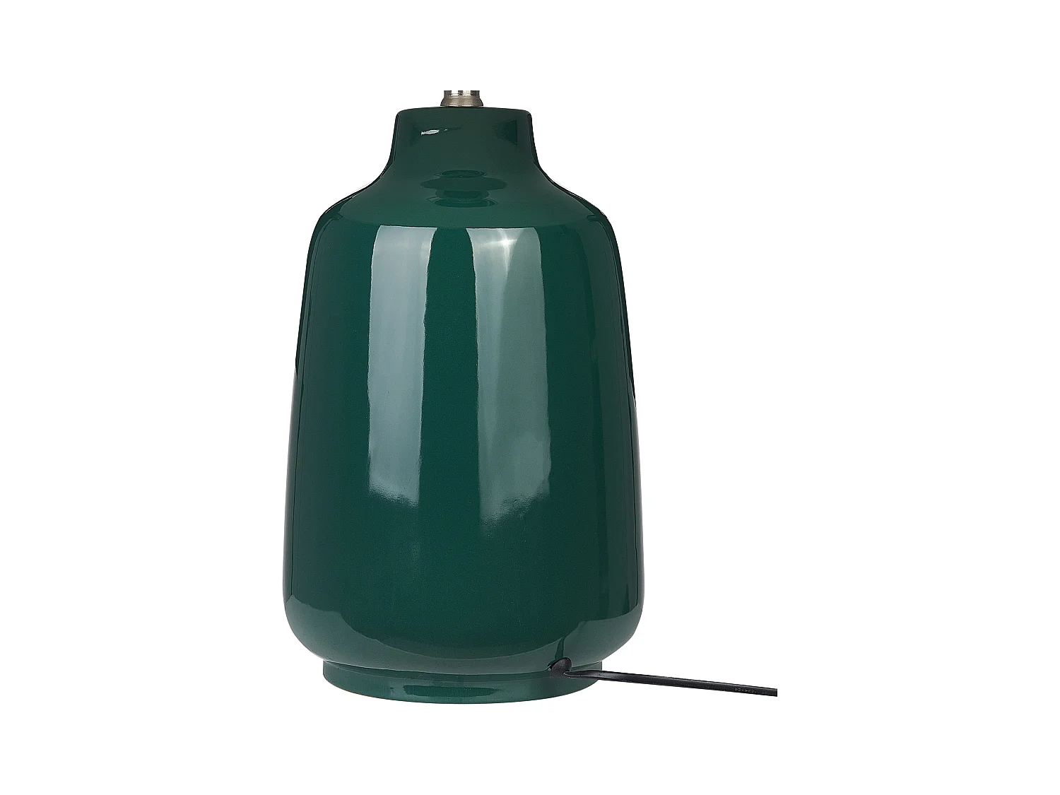 Tischlampe Keramiksockel Umgebungslicht Weißer Lampenschirm Dunkelgrün Careta