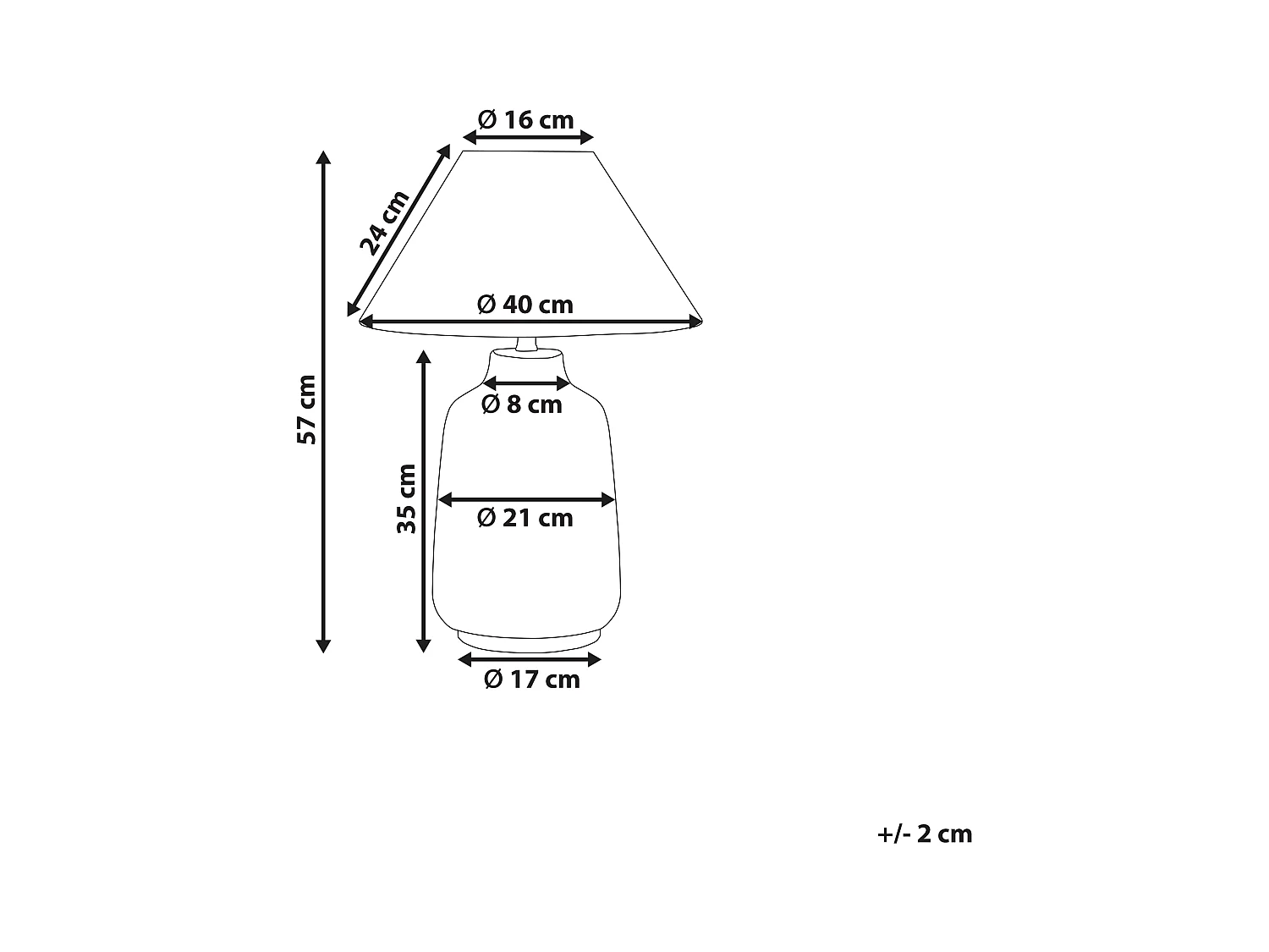 Tafellamp CARETA Keramiek Donkergroen