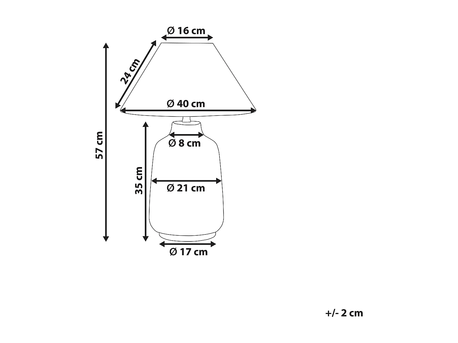 Lampe à poser CARETA Céramique Vert foncé