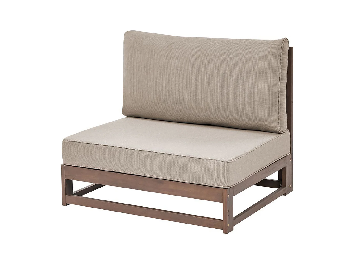 Ensemble de canapés d'angle de jardin 5 places TIMOR Bois d'acacia certifié Marron foncé