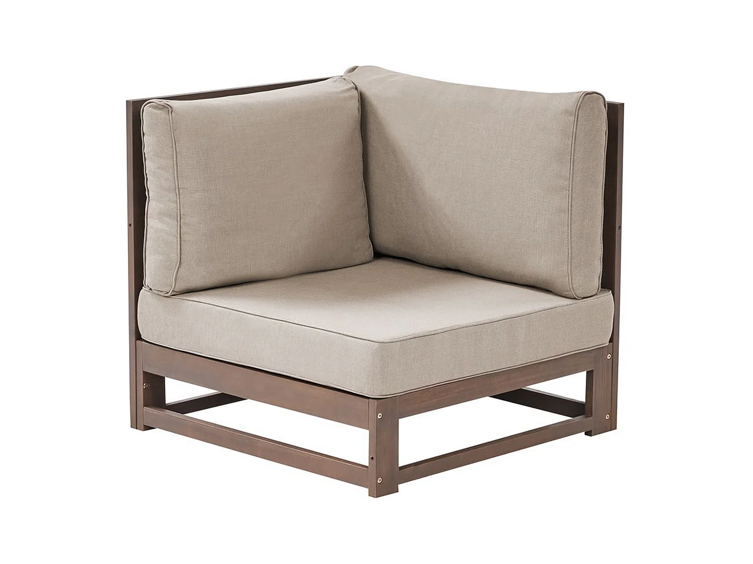 Ensemble de canapés d'angle de jardin 5 places TIMOR Bois d'acacia certifié Marron foncé