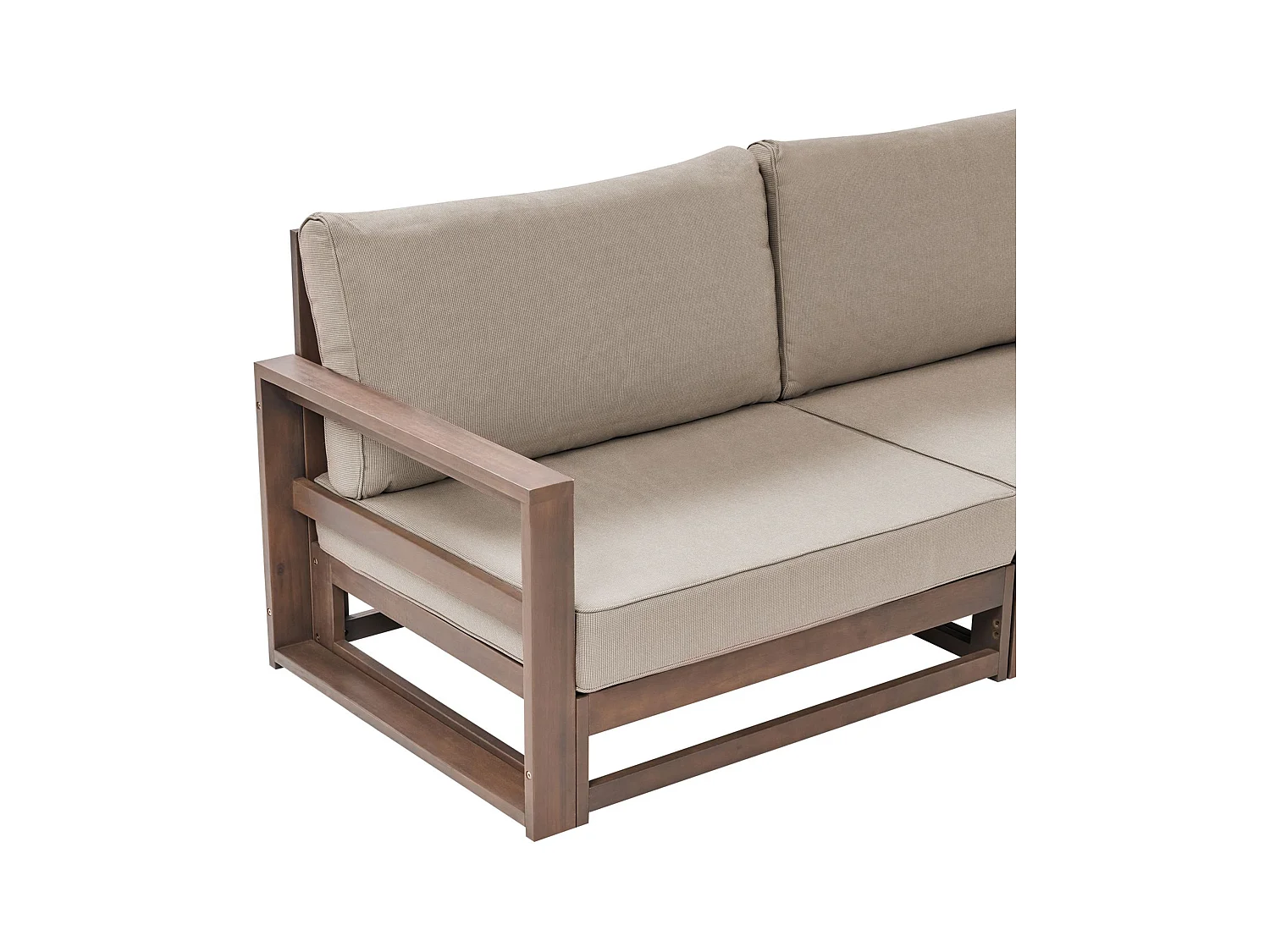 Ensemble de canapés d'angle de jardin 4 places TIMOR Côté droit Bois d'acacia certifié Marron foncé