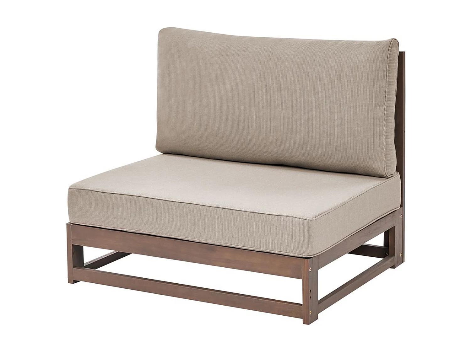 Ensemble de salon de jardin avec table 4 places TIMOR Bois d'acacia certifié Marron foncé