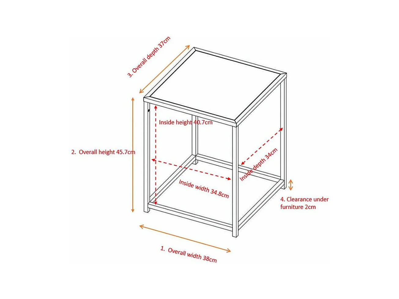 Tavolino in acciaio Staal
