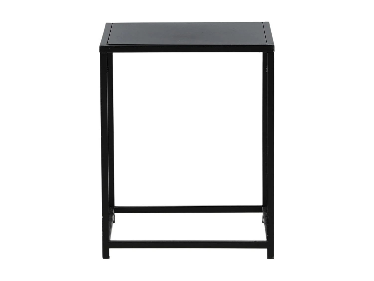 Staal  bijzettafel 38x37 cm zwart.