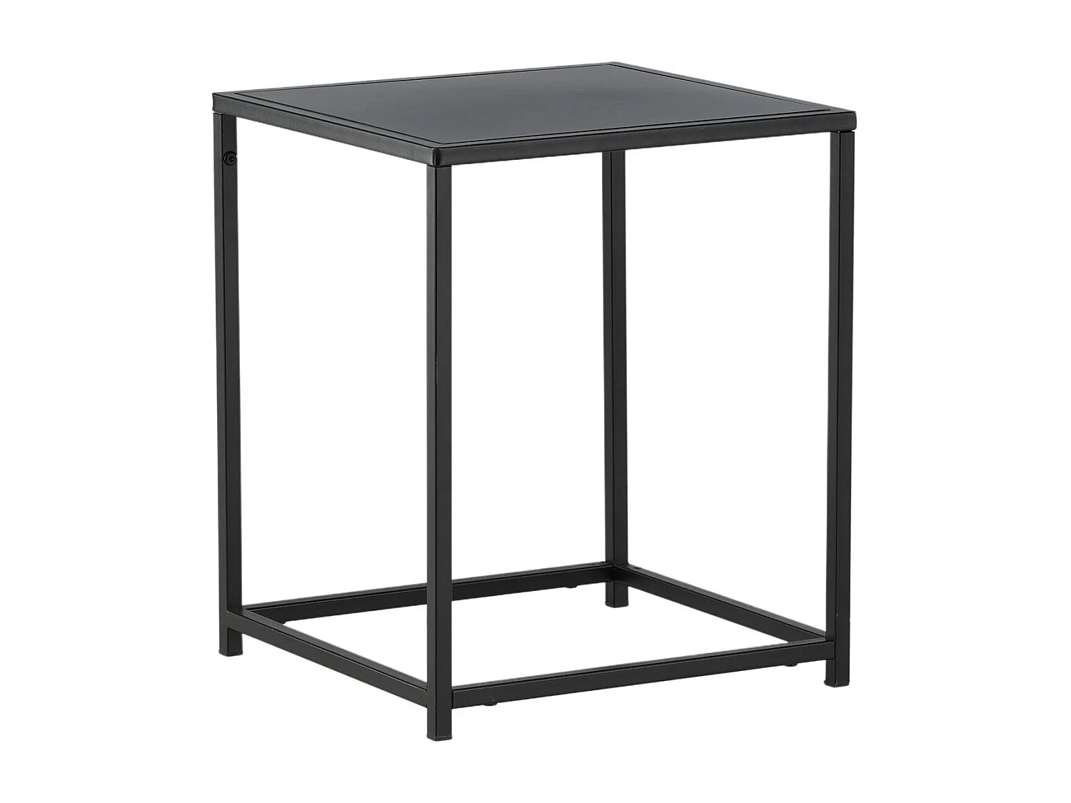 Staal  bijzettafel 38x37 cm zwart.