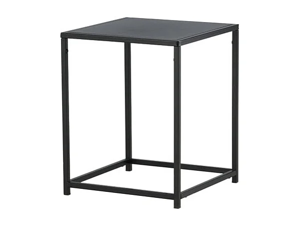 Staal  bijzettafel 38x37 cm zwart.
