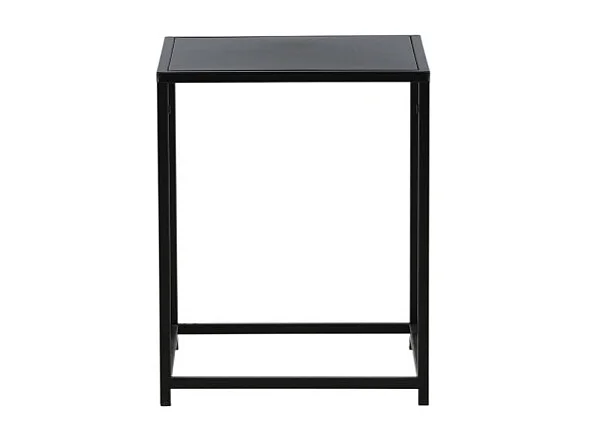Staal  bijzettafel 38x37 cm zwart.
