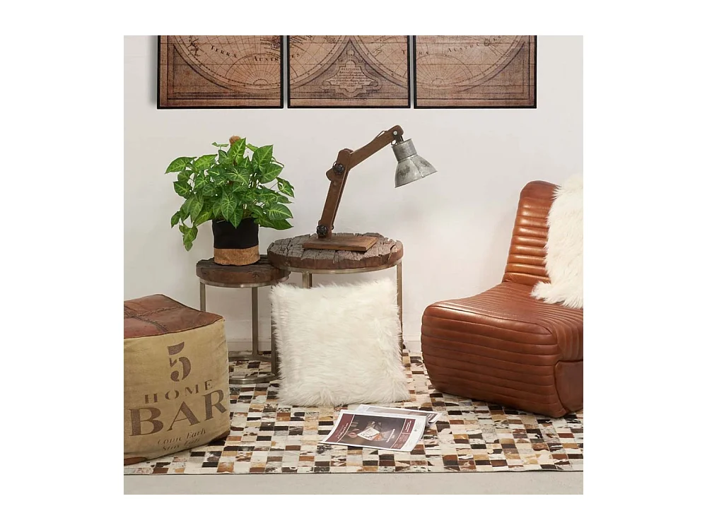 Set 2 tables gigognes en acier et bois massif