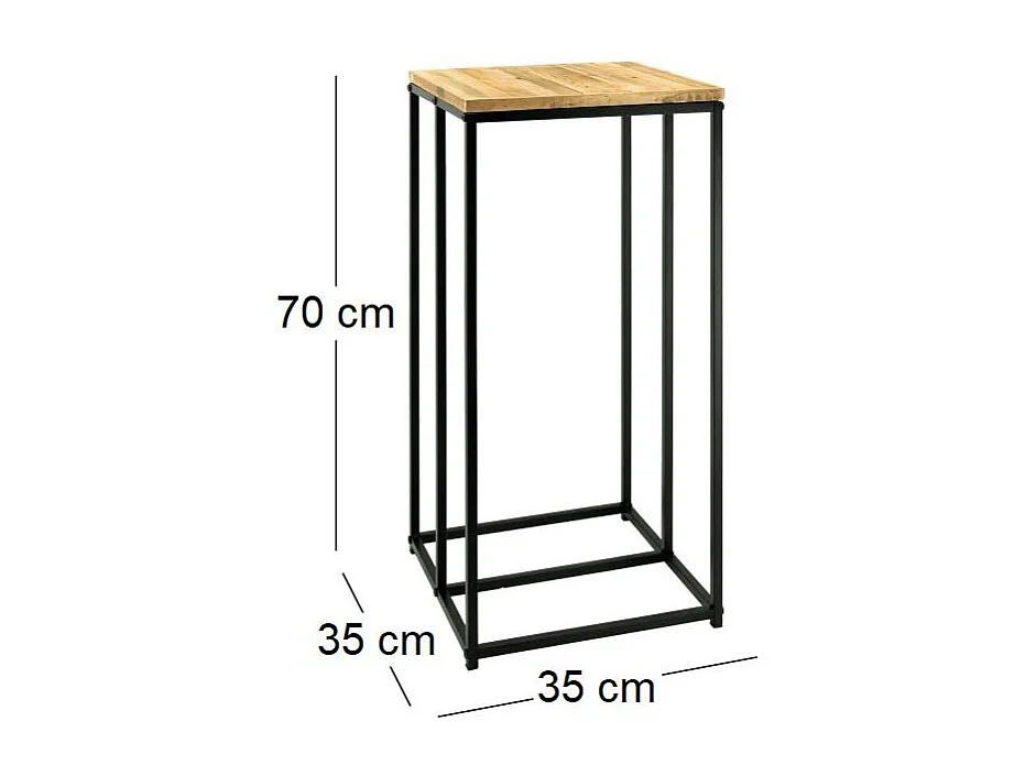 Sellette porte-bûches en métal et bois Rondo