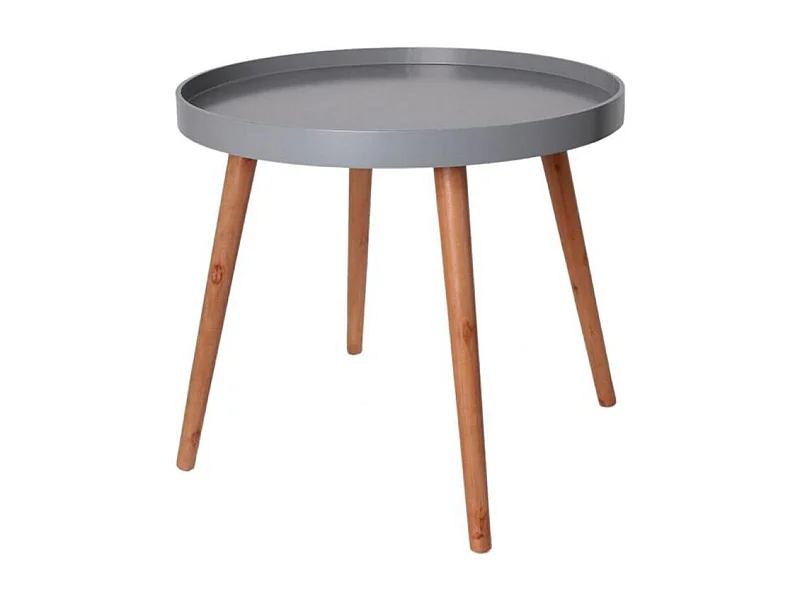 Table d'Appoint Ronde Design "Colma" 50cm Gris