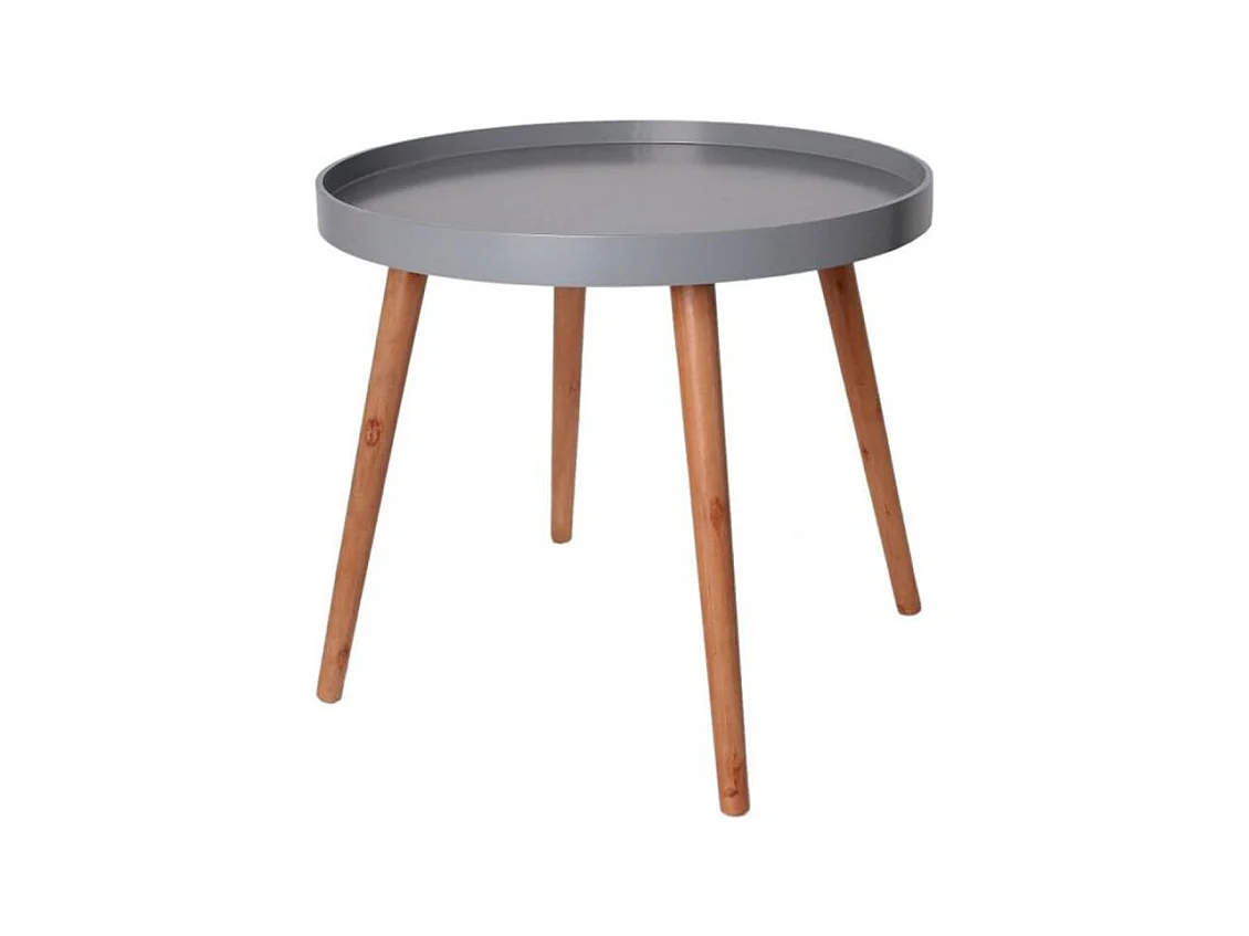 Table d'Appoint Ronde Design "Colma" 50cm Gris