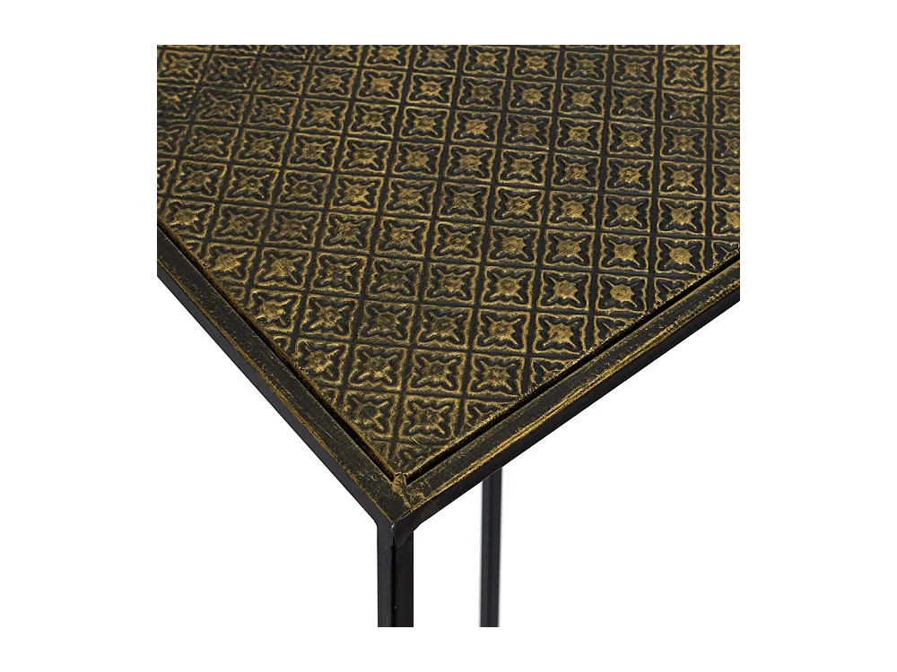 Sellette Gigogne Metal Martele Mirage X2 Noir, Or