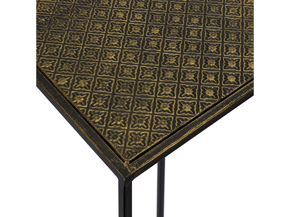 Sellette Gigogne Metal Martele Mirage X2 Noir, Or