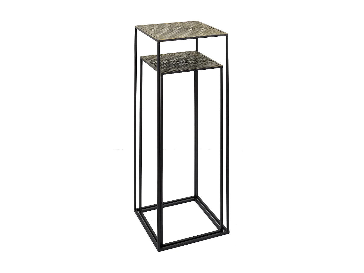Sellette Gigogne Metal Martele Mirage X2 Noir, Or