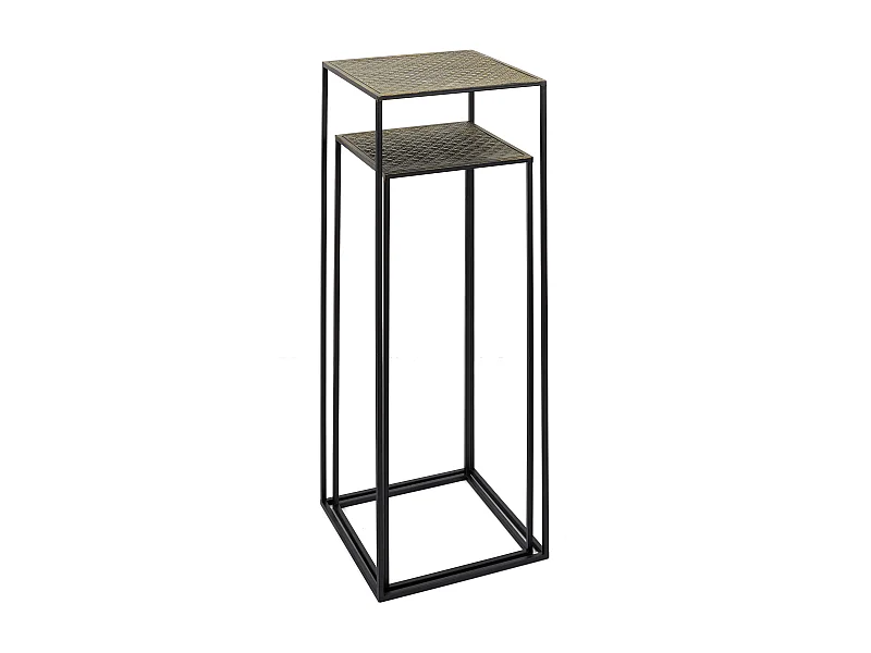 Sellette Gigogne Metal Martele Mirage X2 Noir, Or