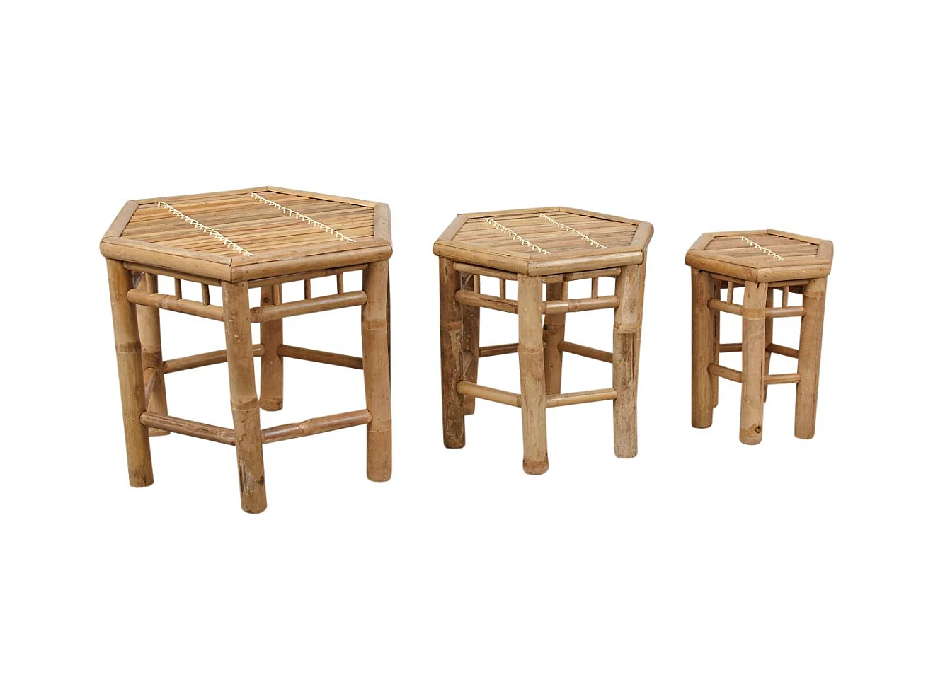 Sellettes en bambou (Lot de 3)