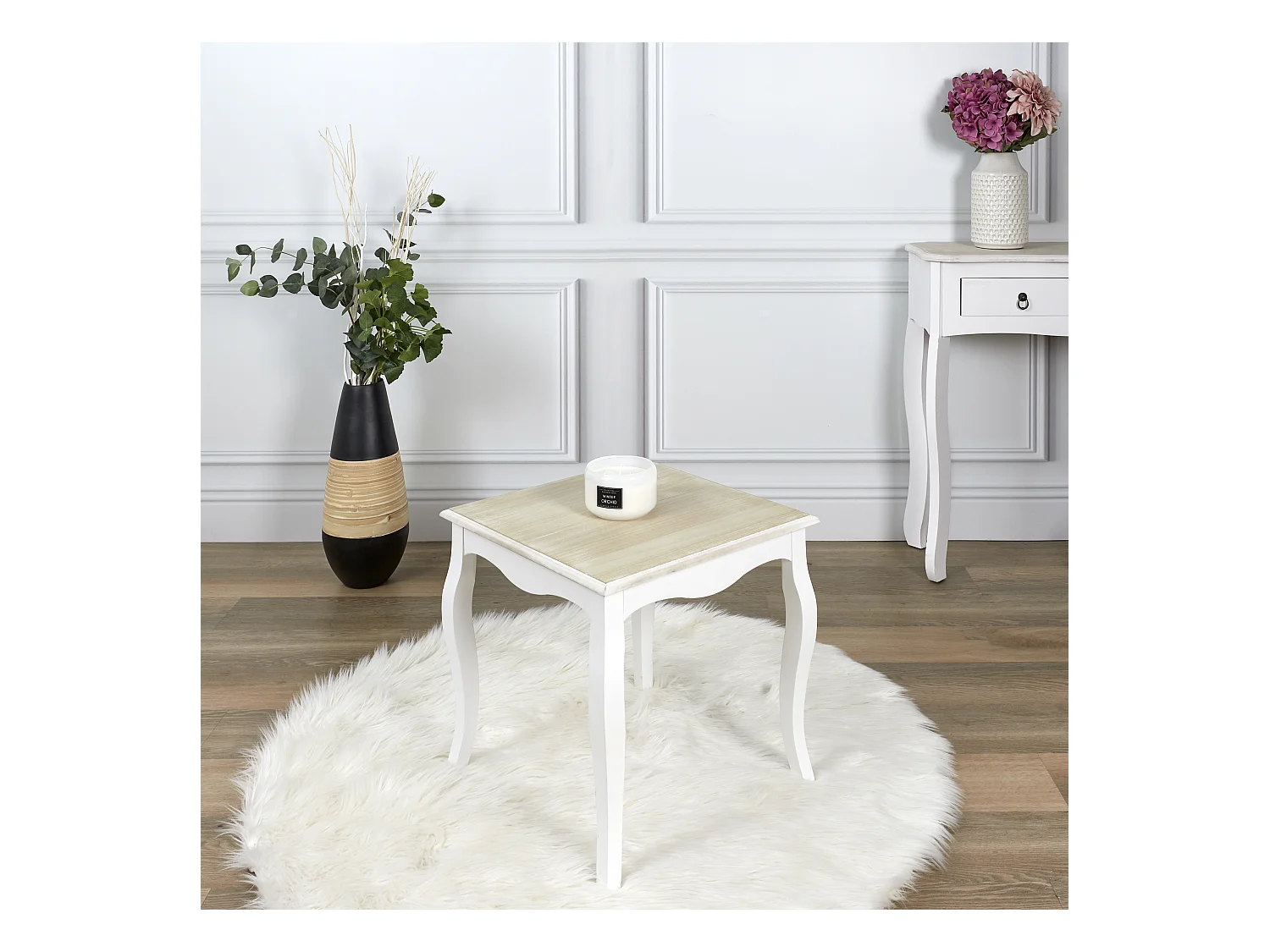 Table D Appoint Victoria Blanc, Marron