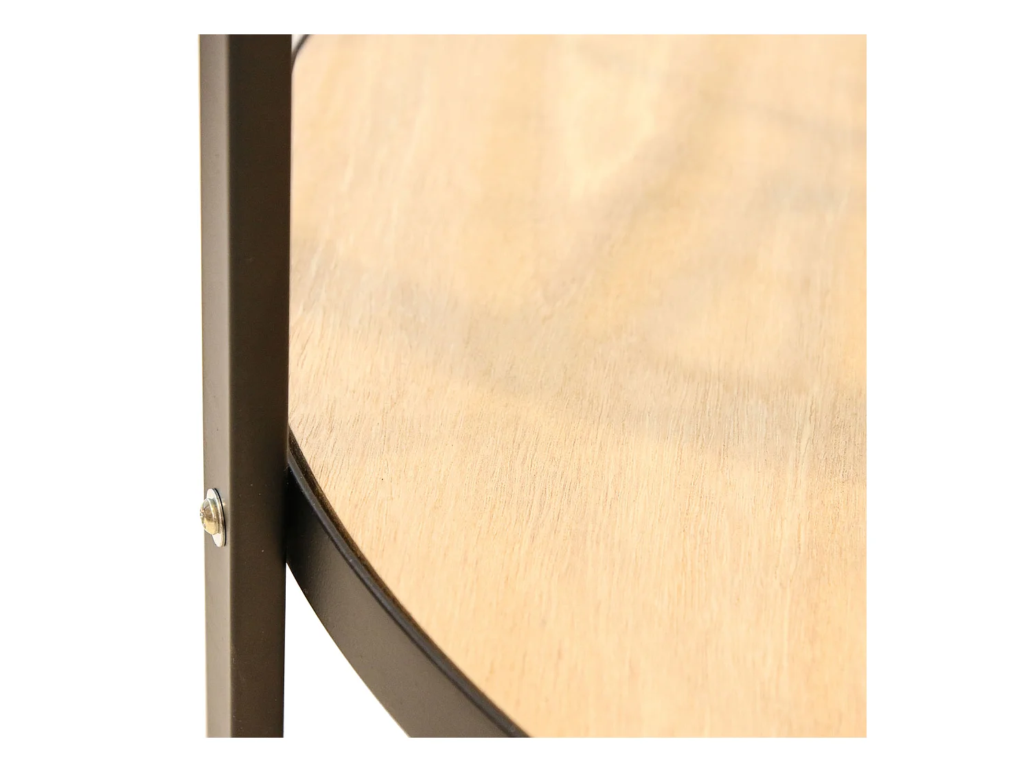 Table D Appoint Horloge 50.5x50.5x49cm Noir, Transparent, Beige