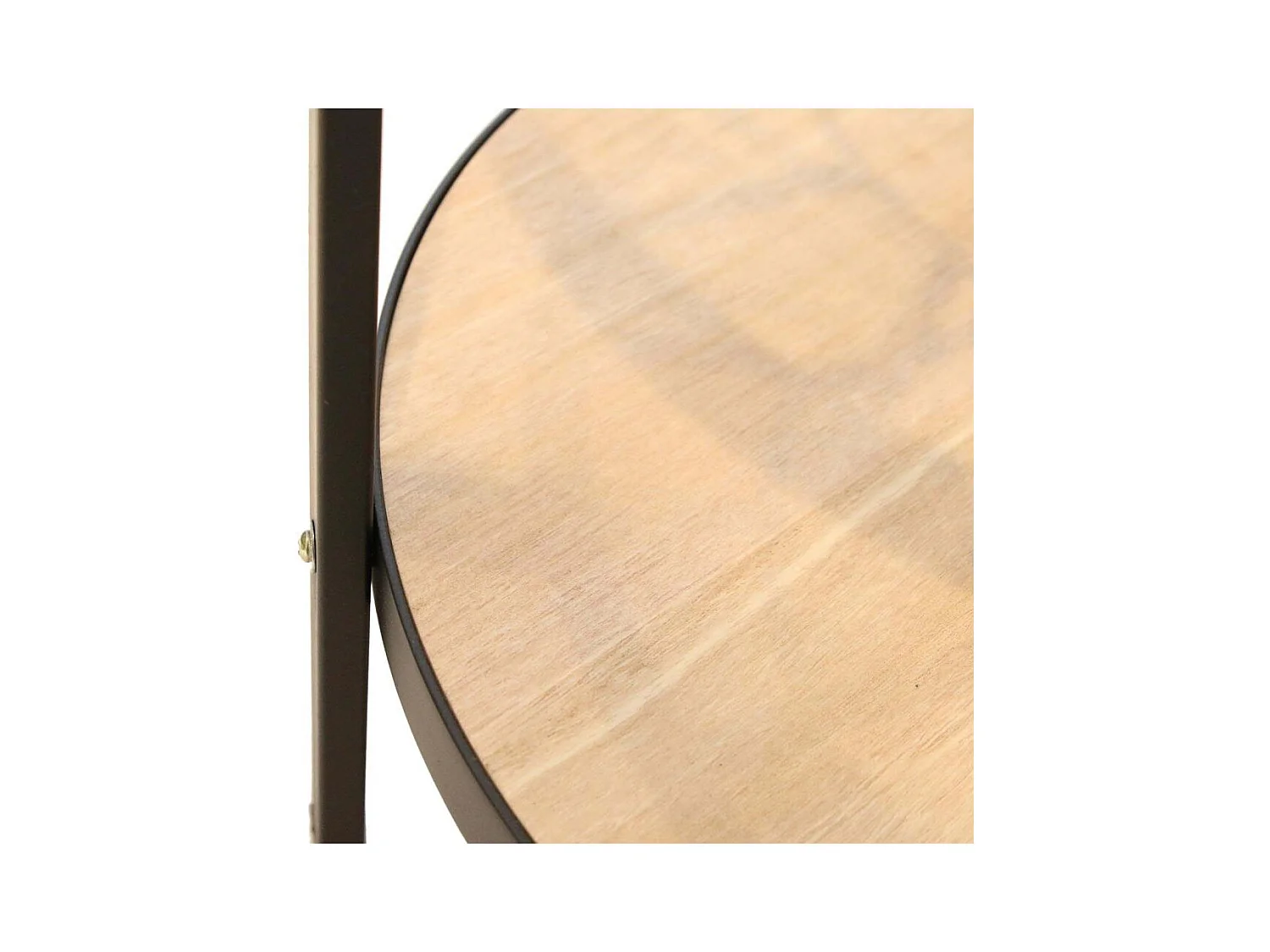 Table D Appoint Horloge 50.5x50.5x49cm Noir, Transparent, Beige