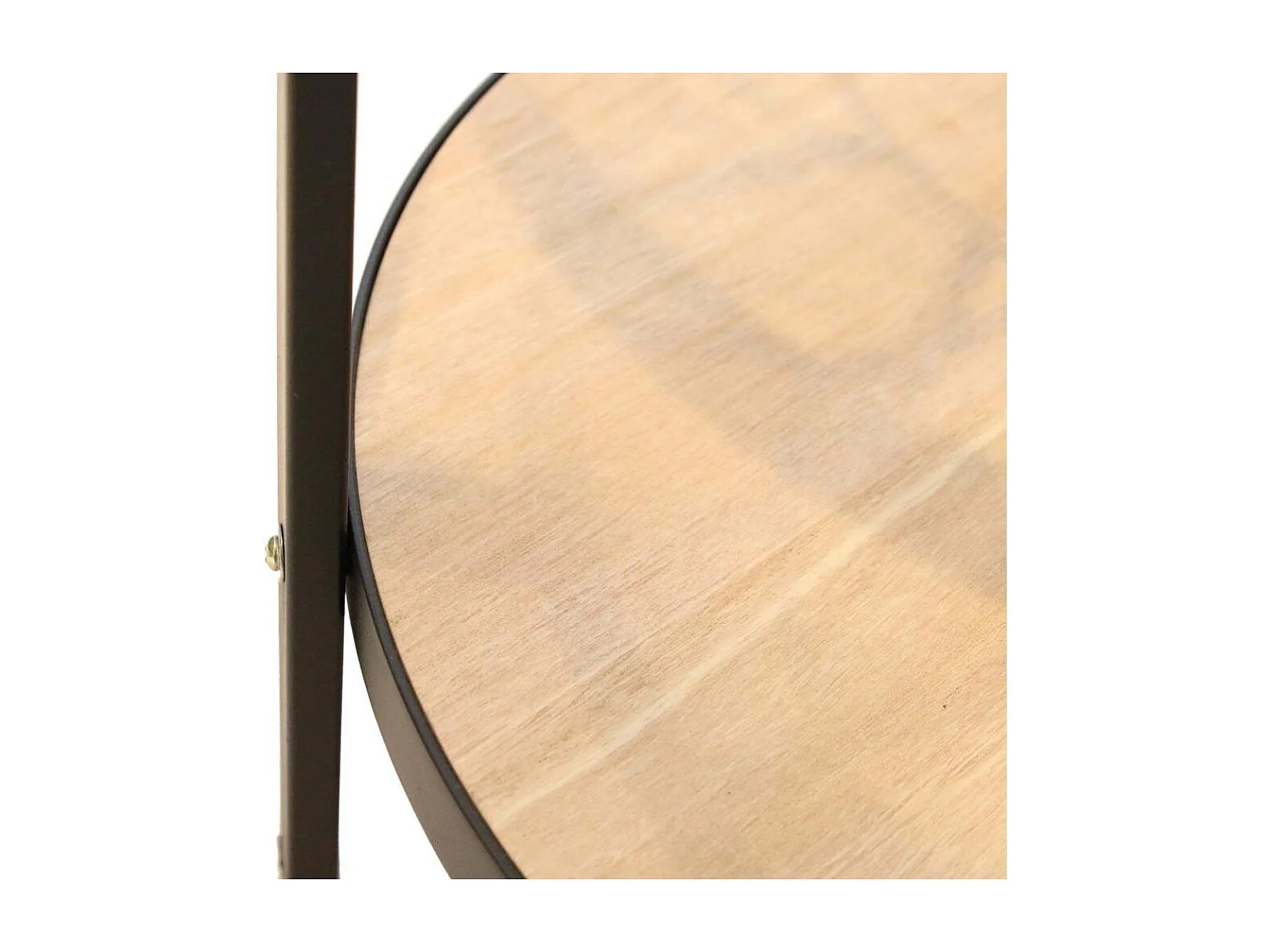 Table D Appoint Horloge 50.5x50.5x49cm Noir, Transparent, Beige