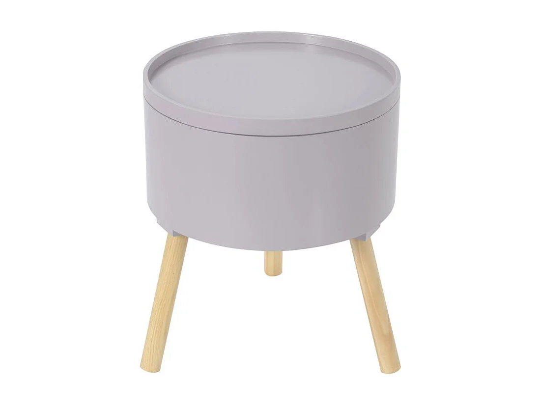 Runder Beistelltisch mit Beinen und abnehmbarem Deckel