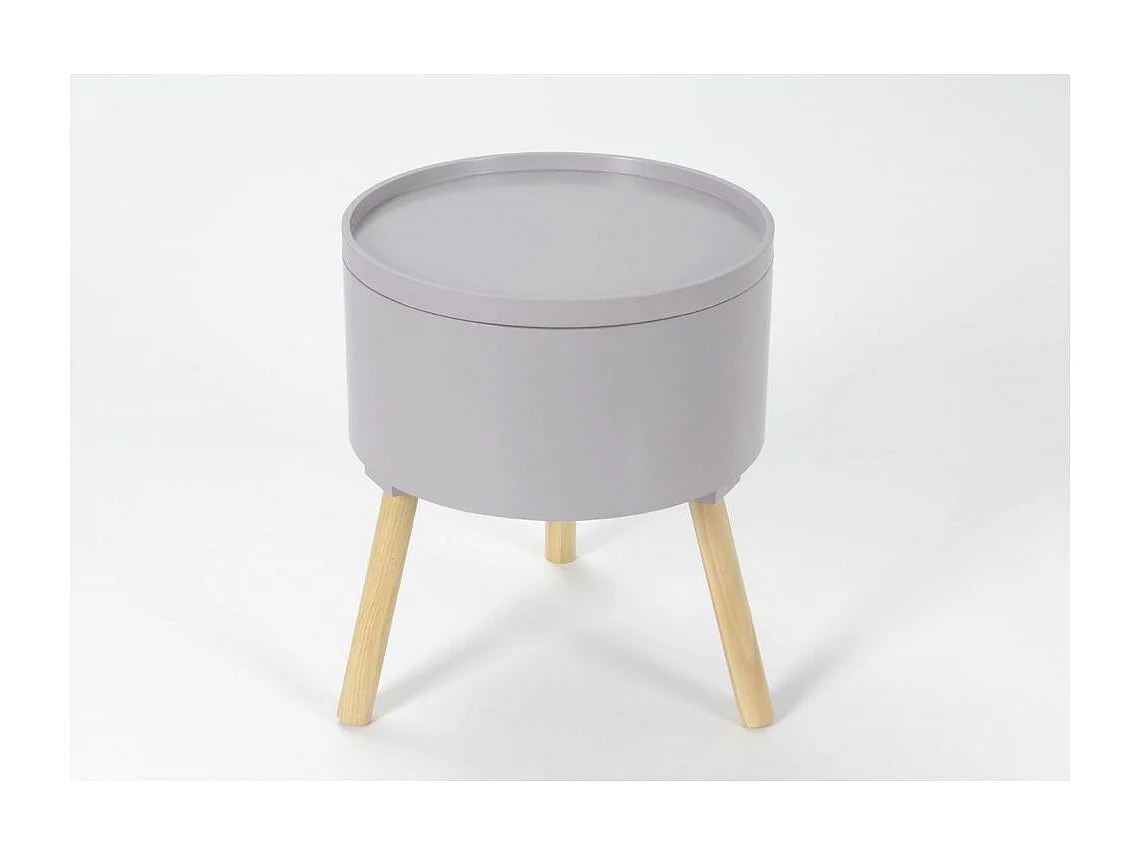 Runder Beistelltisch mit Beinen und abnehmbarem Deckel