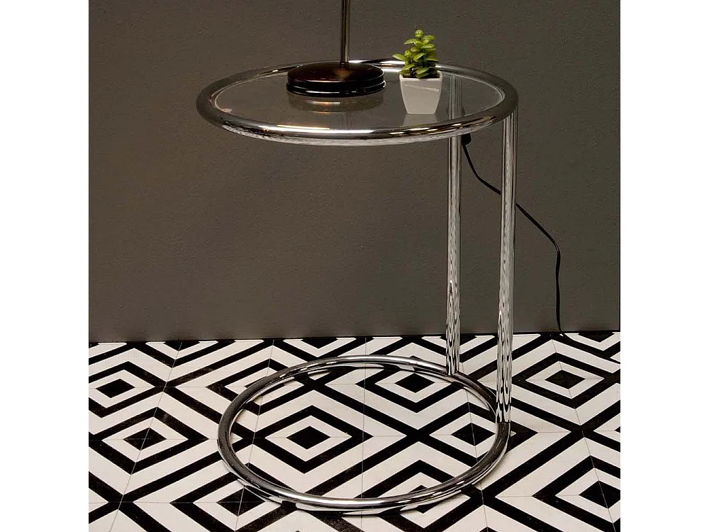 Bijzettafel Glass - Chroom