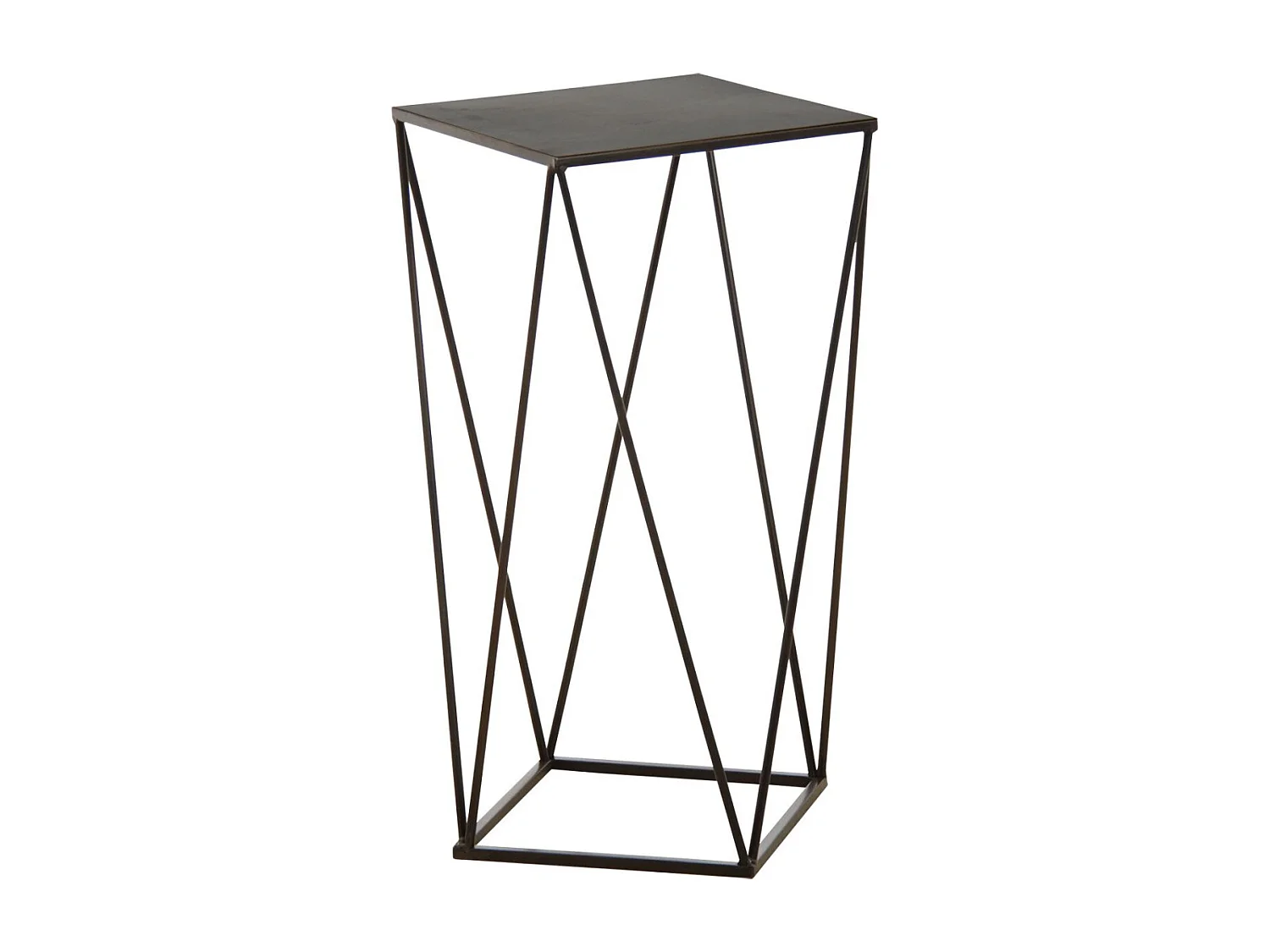 Sellette design en métal noir 36 x 36 x 61 cm