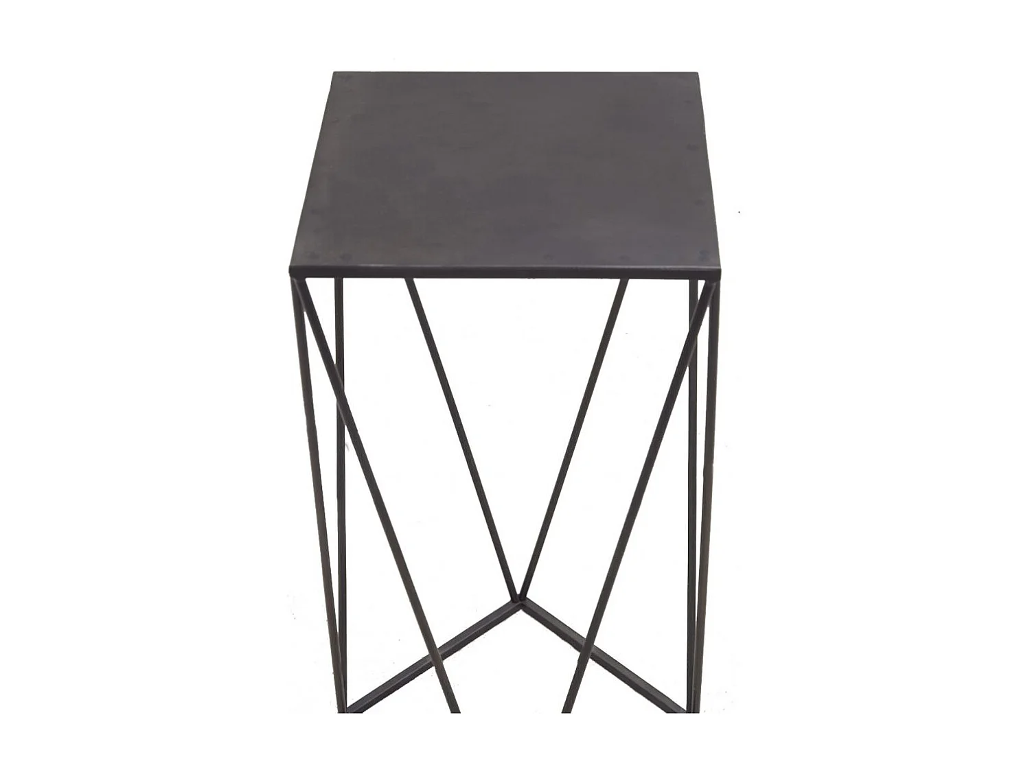 Sellette design en métal noir 36 x 36 x 61 cm