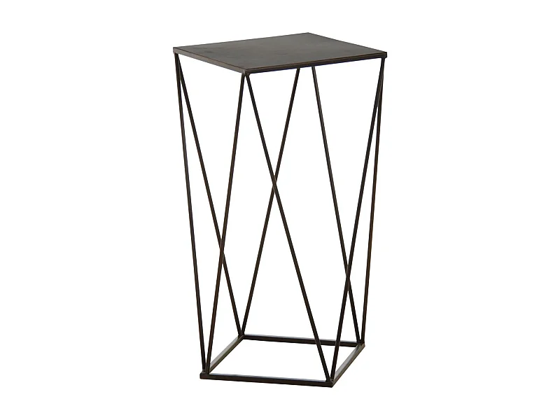 Sellette design en métal noir 36 x 36 x 61 cm