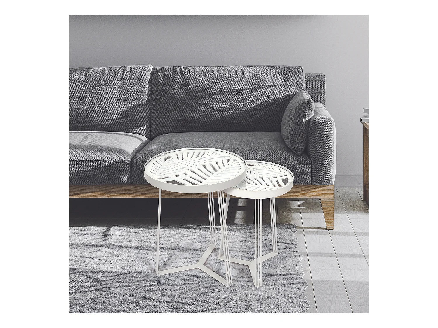 Table Gigogne Wild Blanc X2