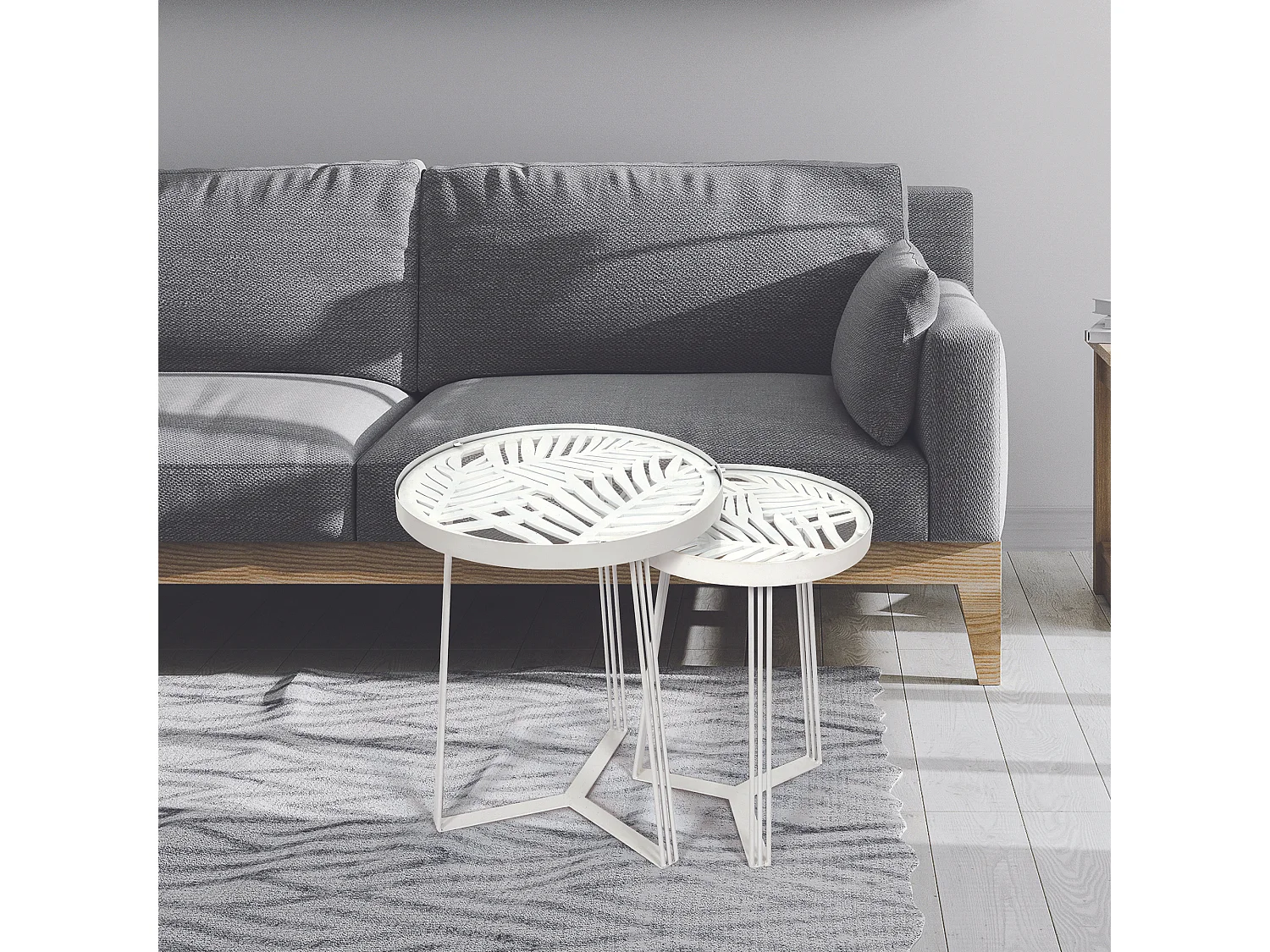 Table Gigogne Wild Blanc X2