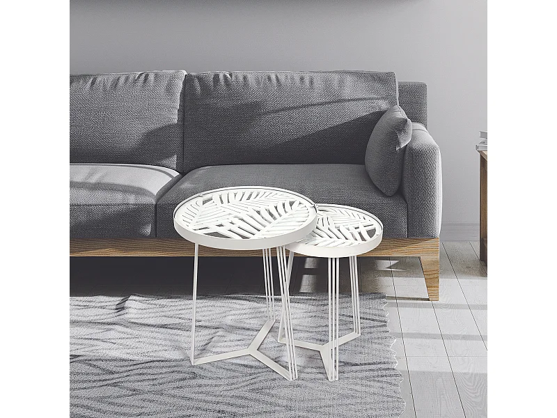 Table Gigogne Wild Blanc X2