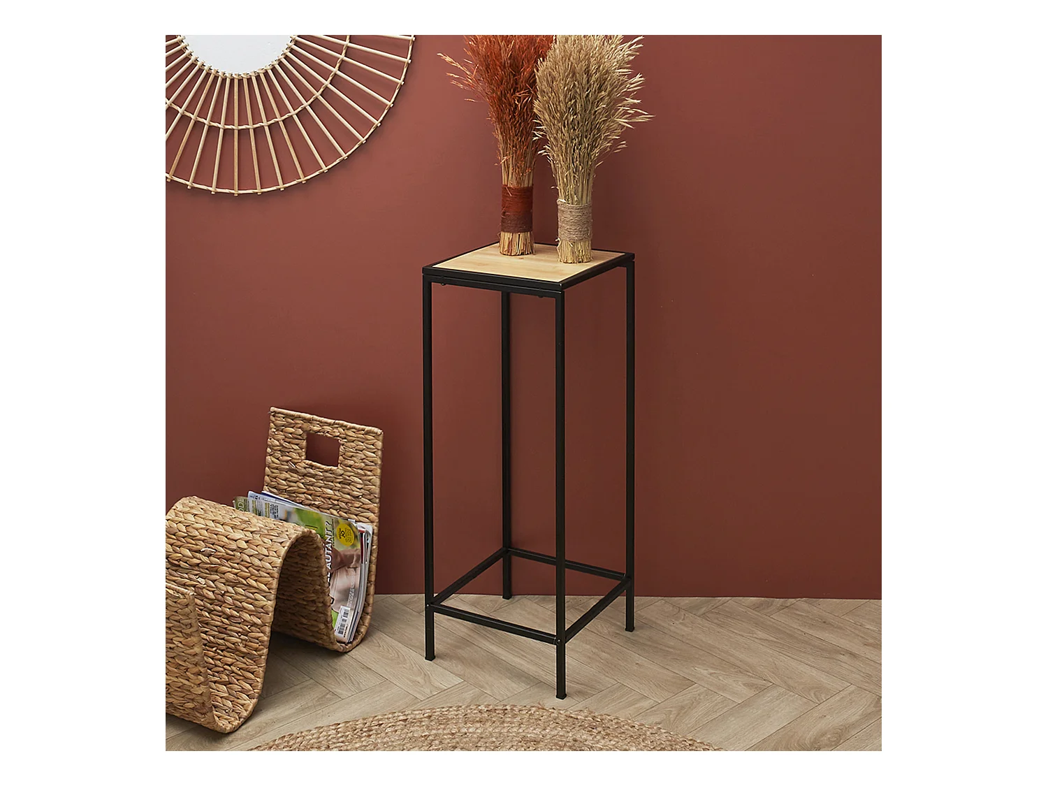 Sellette Bambou Noir, Beige