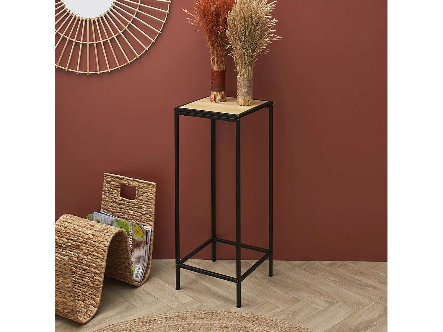 Sellette Bambou Noir, Beige