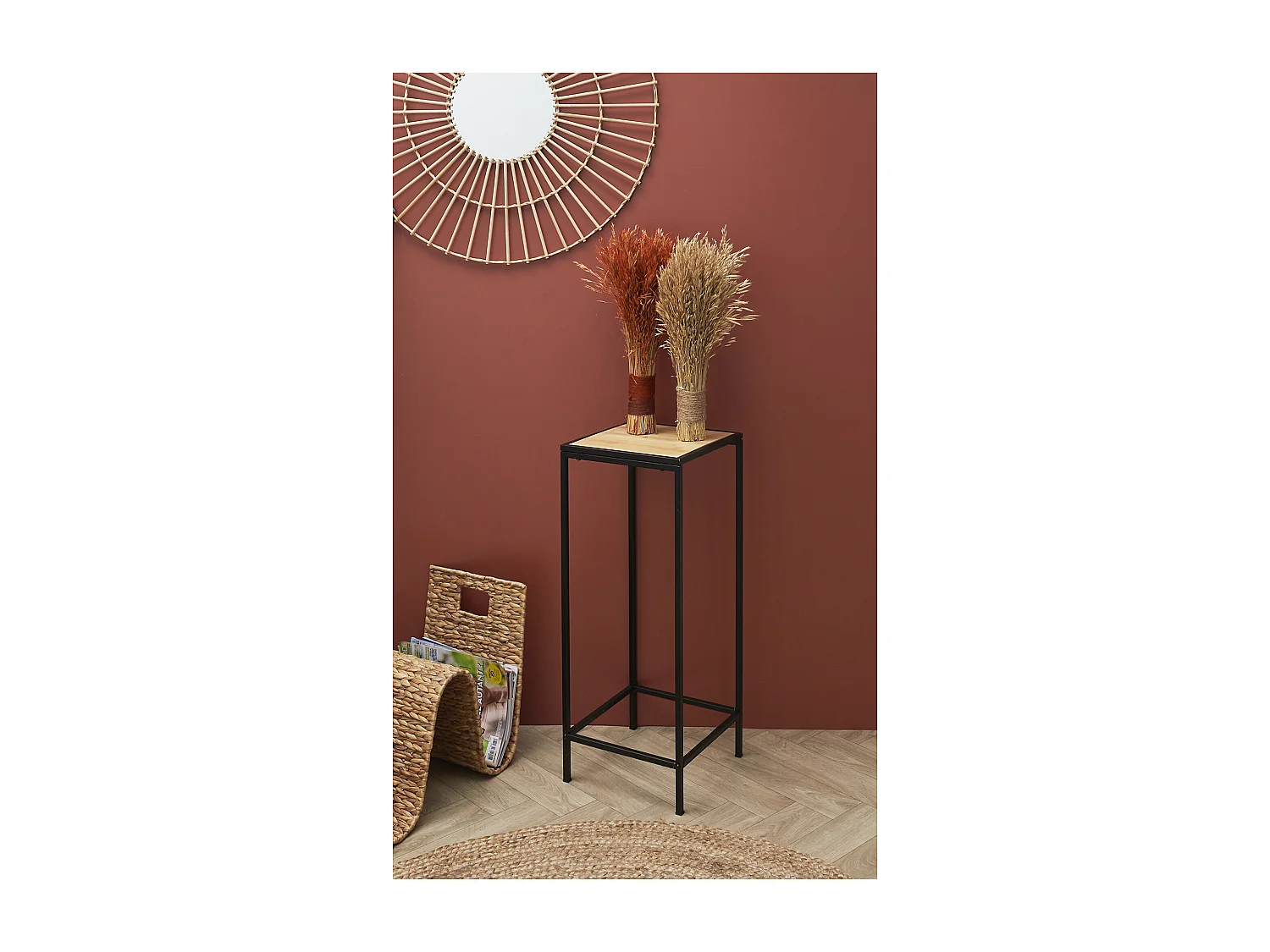 Sellette Bambou Noir, Beige