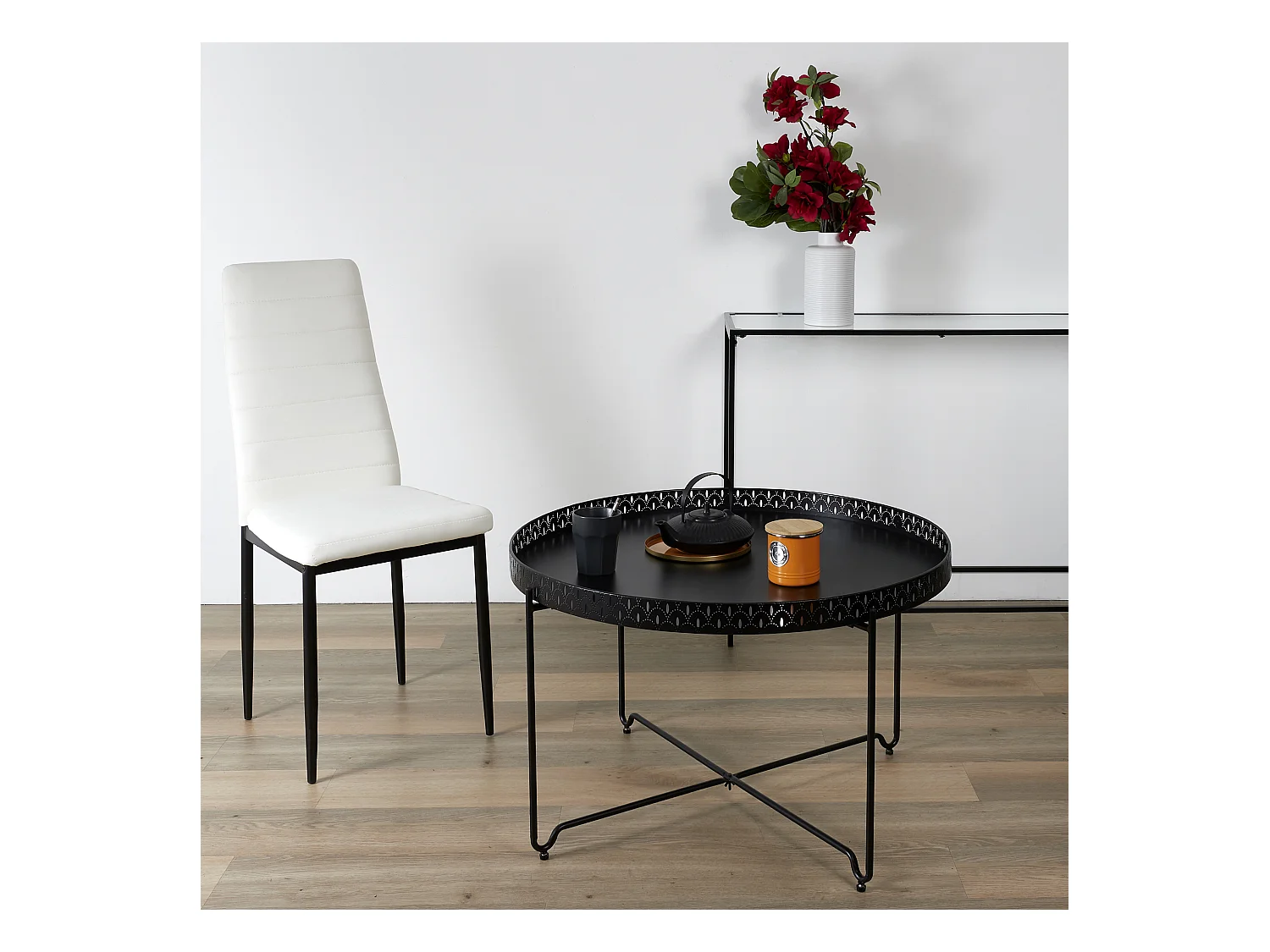 Mesa auxiliar redonda Sevilla 78 x 48 cm