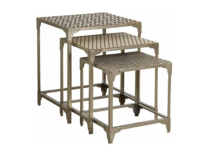 Sellettes carrées graphiques en métal