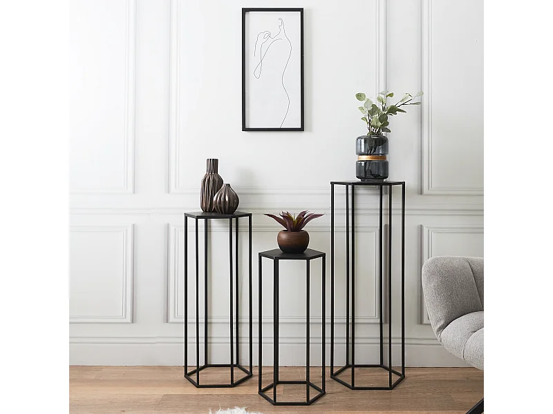 Sellette Gigogne Metal Noir X3 Noir