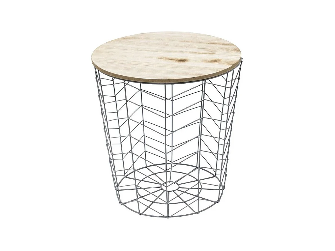 Mesa de madera y metal Chevron