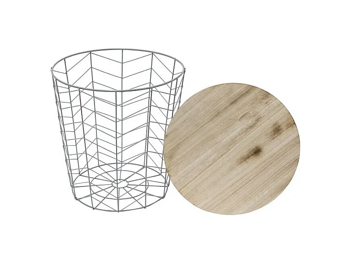 Mesa de madera y metal Chevron