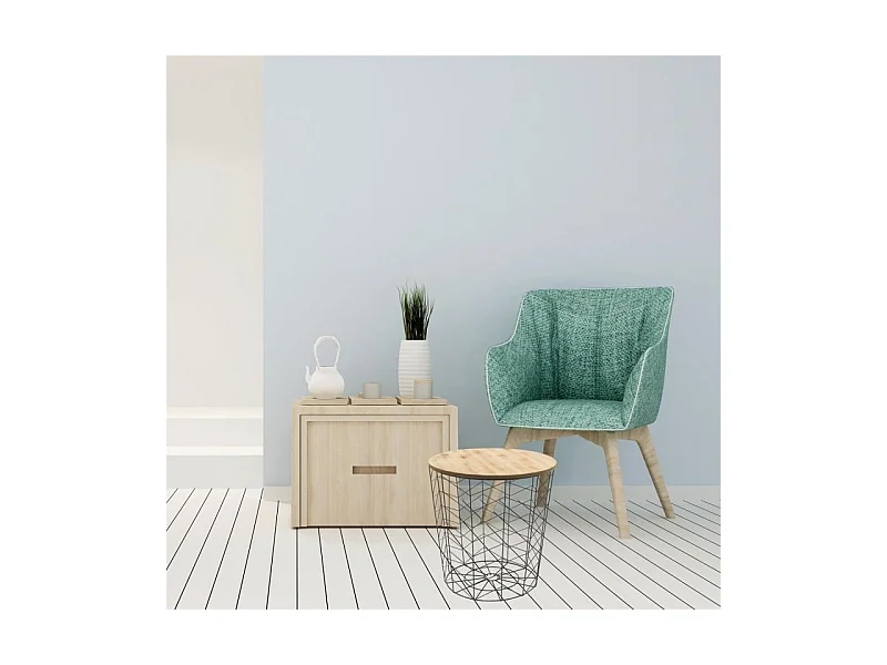 Mesa de madera y metal Chevron