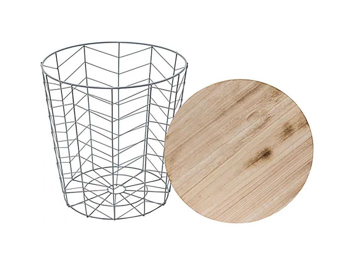 Mesa de madera y metal Chevron