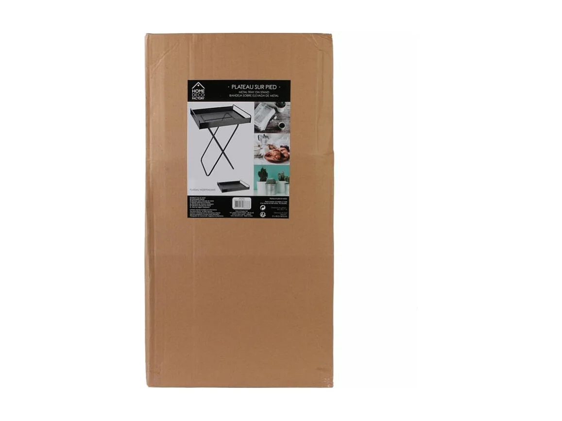 Plateau Sureleve Metal 44x33x45cm Noir