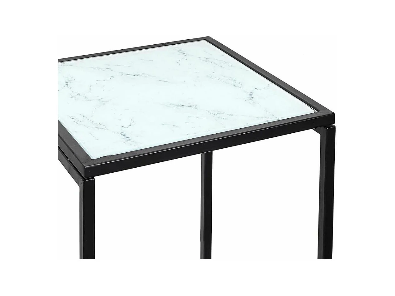 Lot de 2 Sellettes Design "Felicity" 90cm Noir & Blanc