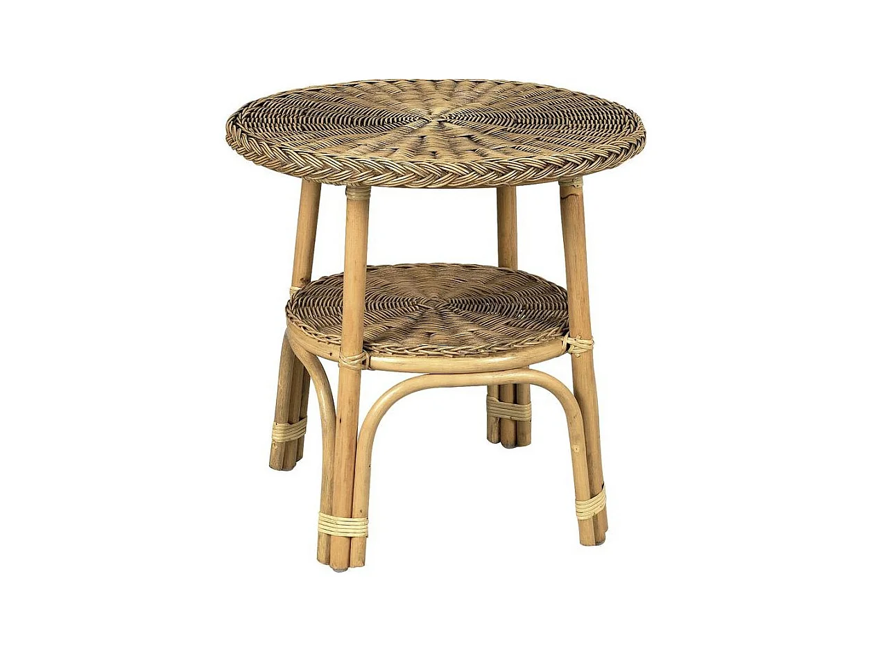 Table ronde en rotin