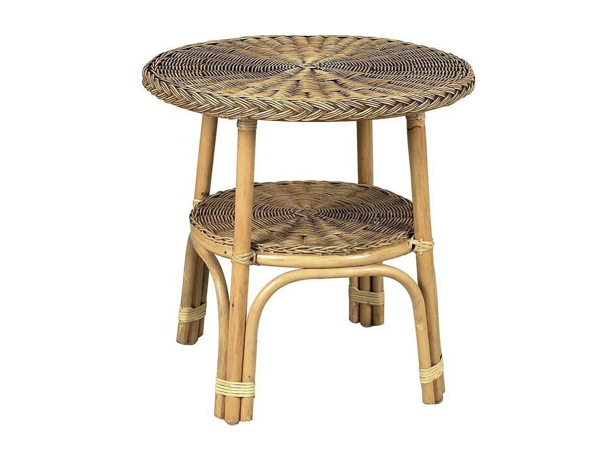 Tavolo rotondo in rattan