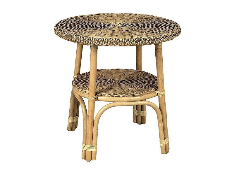 Table ronde en rotin
